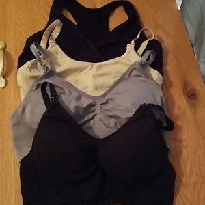 Nursing Bra Lot with reusable nursing pads